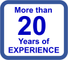 More than 20 Years of  EXPERIENCE