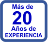 Más de  20 Años de EXPERIENCIA